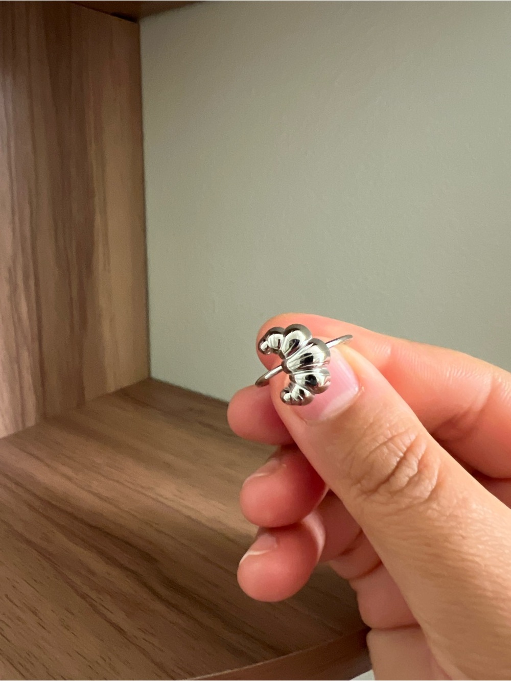 Stainless Steel Croissant Ring